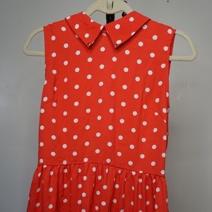 Orange Peplum Polka Dot Sleevless Forever 21